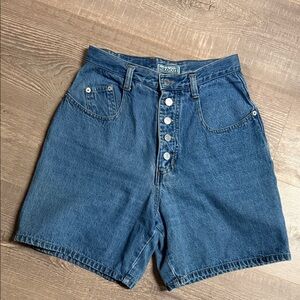 Vintage Blue Denim Women's Shorts 100% Cotton